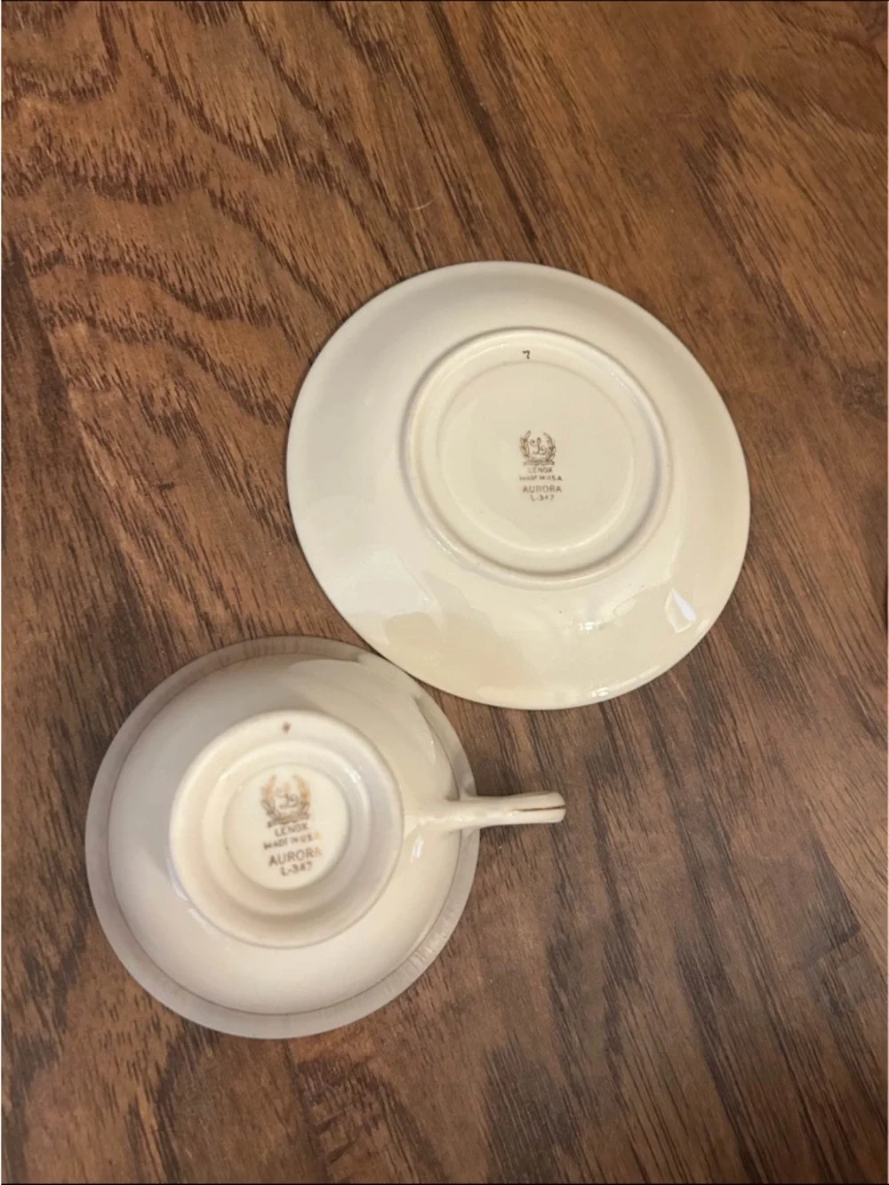 Lenox Aurora L-347 Tea Cup and Saucer - Picture 2 of 4